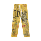 DUAA Vintage Clown Tattoo‑Style Straight‑Leg Sweatpants