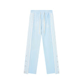 Roughplay Rhinestone Split‑Hem Loose Joggers