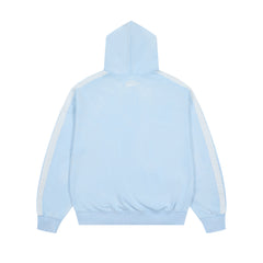 Roughplay Rivet‑Studded Side‑Stripe Oversized Zip‑Up Hoodie