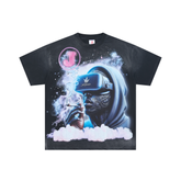 Jellybean VR Hooded Man Galaxy Oversized Tee