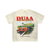DUAA Born To Shine Sports Car Rhinestone Oversized Tee