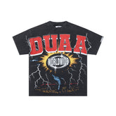 DUAA Worldwide Lightning Rhinestone Oversized Tee