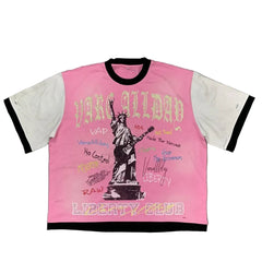 Vare All Day Statue Of Liberty Rock‑N‑Roll Ringer Tee