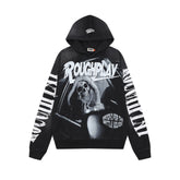 Roughplay Skull Car Star‑Tongue Oversized Hoodie