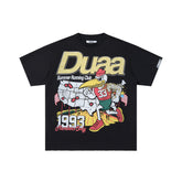 DUAA Cartoon Bird Global Run Club Rhinestone Oversized Tee
