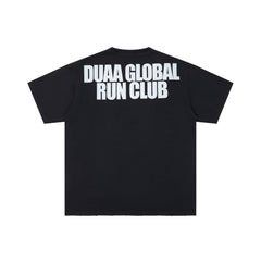 DUAA Cartoon Bird Global Run Club Rhinestone Oversized Tee