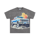 DUAA Vintage Cash Graphic Monster Truck Rhinestone Oversized Tee