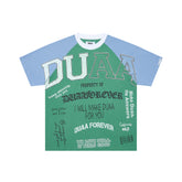 DUAA Raglan Forever Letter Collage Rhinestone Oversized Tee