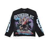 Roughplay Angel Rhinestone Fake Two‑Piece Long‑Sleeve Tee