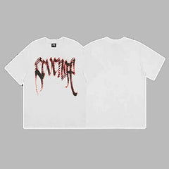 Revenge Motion Blur Arch Logo Short Sleeve T-Shirt White