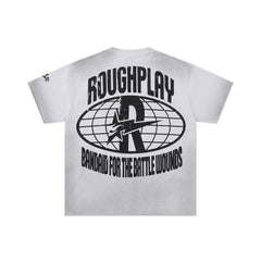 Roughplay Skull Portrait Slogan Oversized Tee