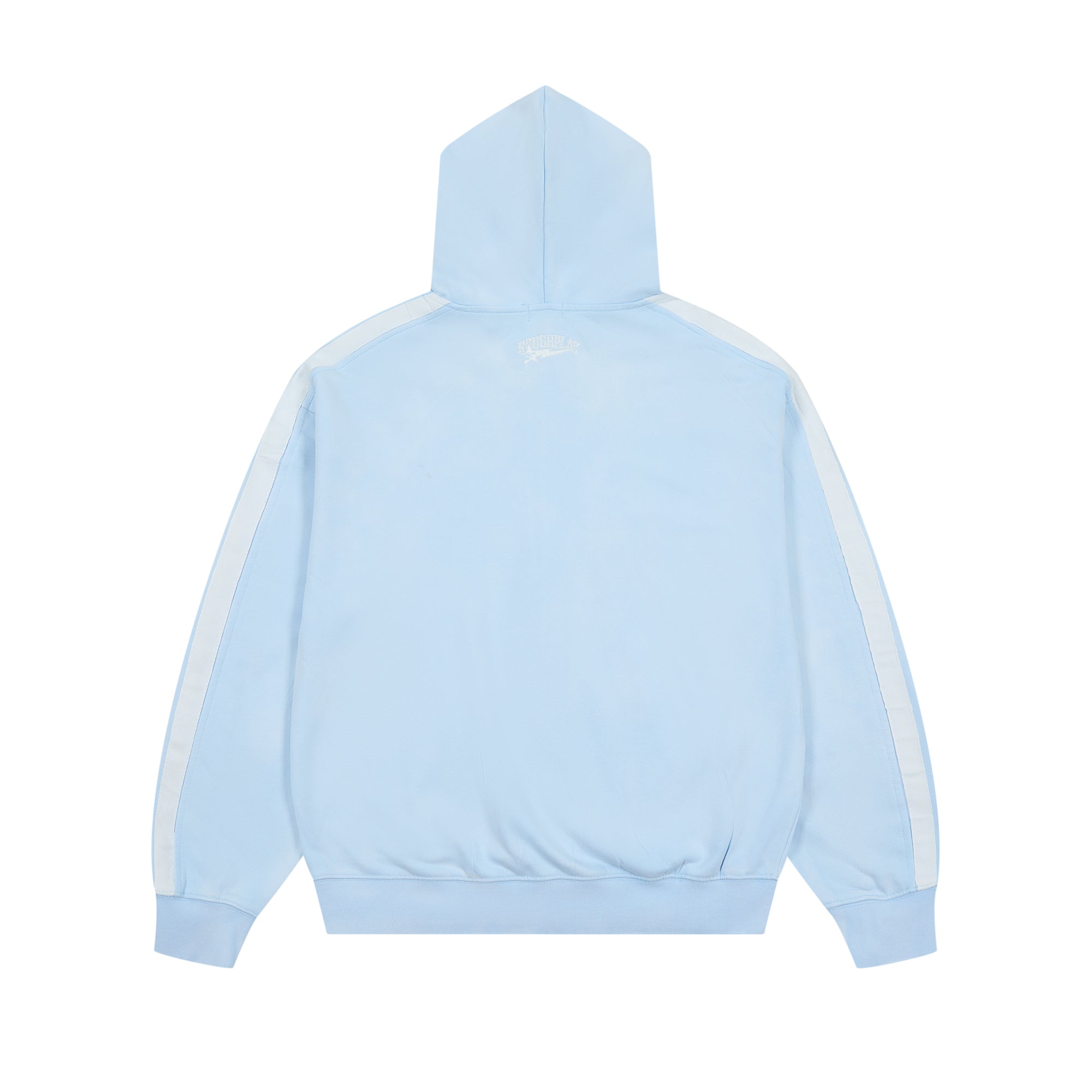 Roughplay Rivet‑Studded Side‑Stripe Oversized Zip‑Up Hoodie