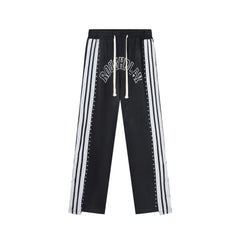 Roughplay Rhinestone Split‑Hem Loose Joggers
