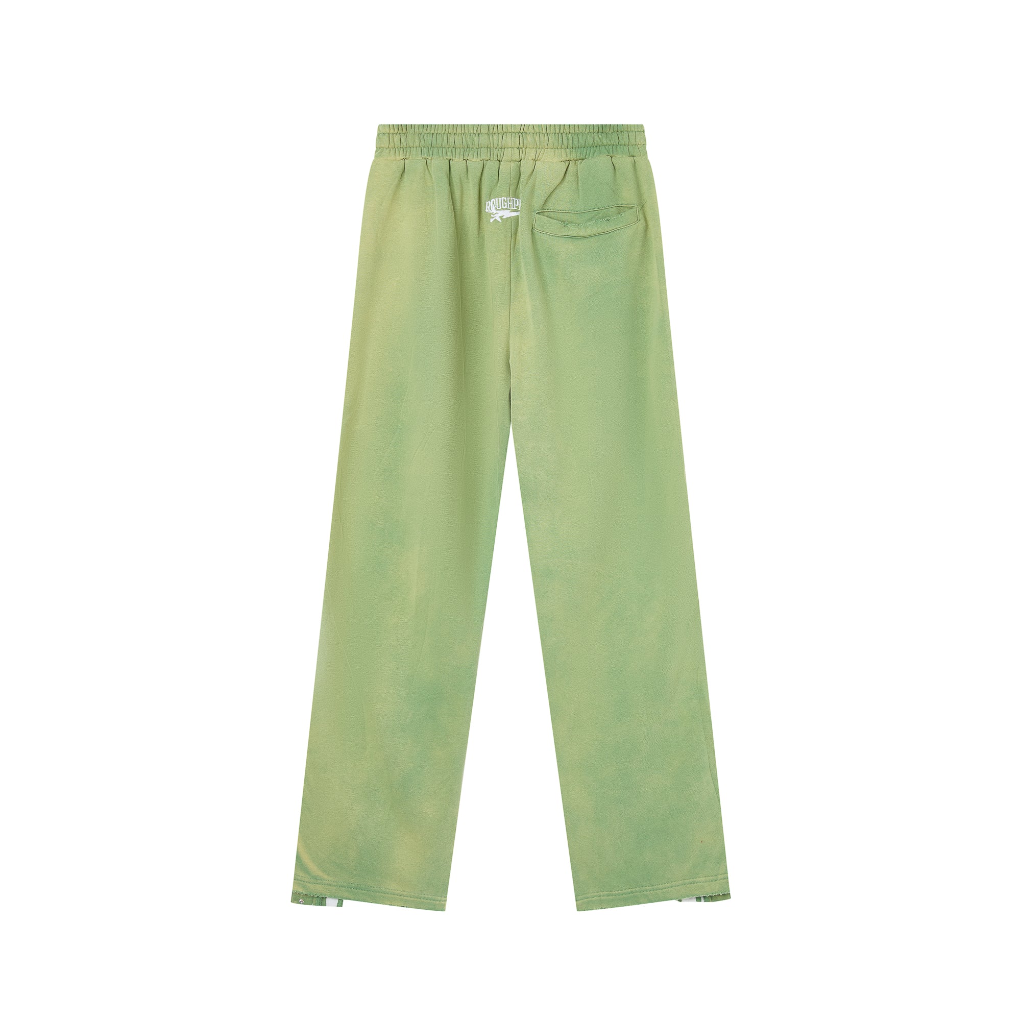 Roughplay Rhinestone Split‑Hem Loose Joggers