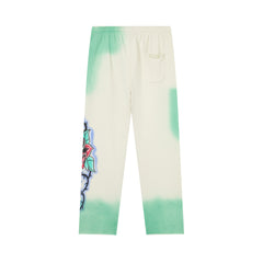DUAA Gradient Rose Tattoo Straight‑Leg Sweatpants