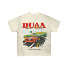 DUAA Born To Shine Sports Car Rhinestone Oversized Tee