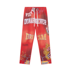 DUAA Forever Flaming Dice Poker Straight‑Leg Sweatpants