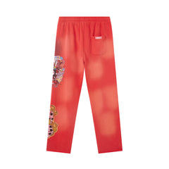 DUAA Forever Flaming Dice Poker Straight‑Leg Sweatpants