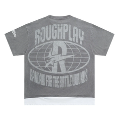Roughplay Rockstar Skull Distressed Oversized Tee