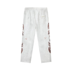 DUAA Sun‑Moon Tribal Heart Straight‑Leg Sweatpants