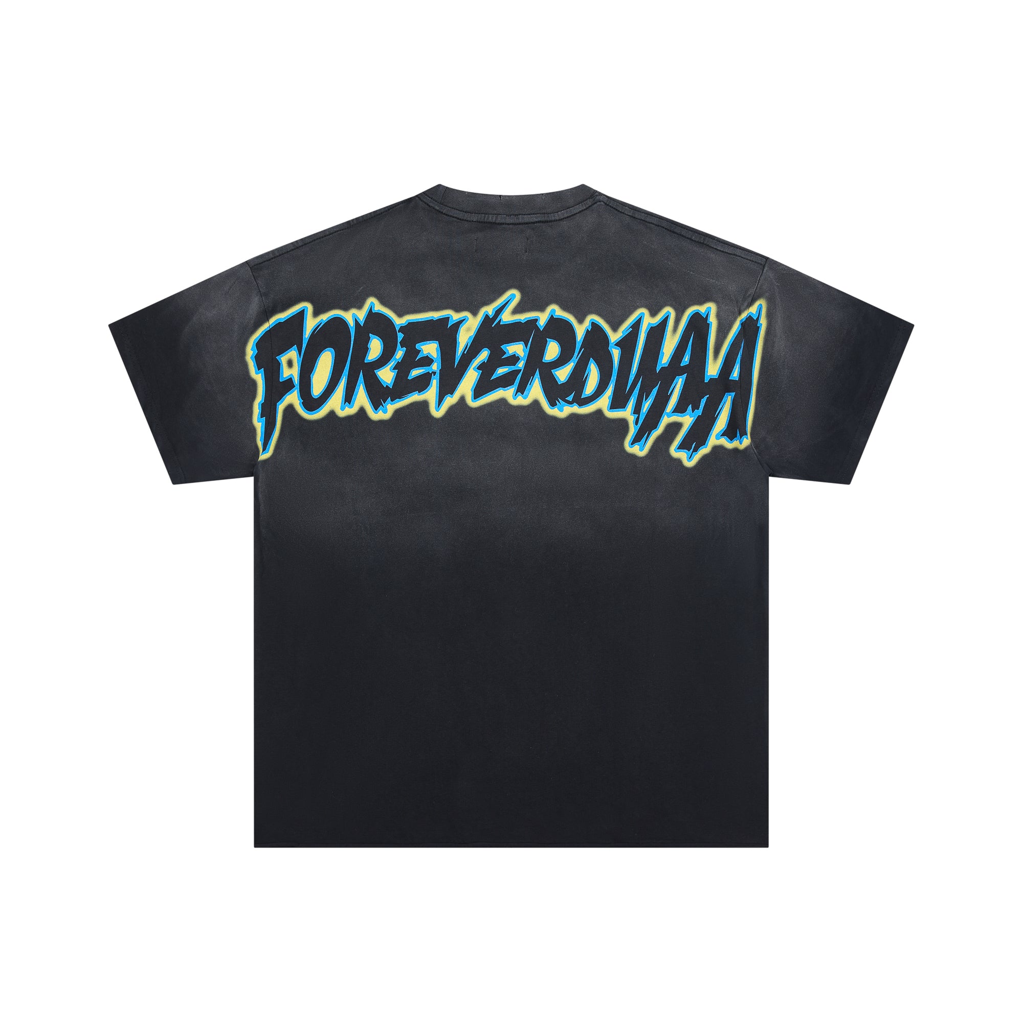 DUAA Retro Alien UFO Neon Graffiti Sci‑Fi Oversized Tee