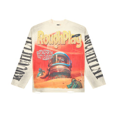 Roughplay Astronaut Desert Rhinestone Oversized Long‑Sleeve Tee