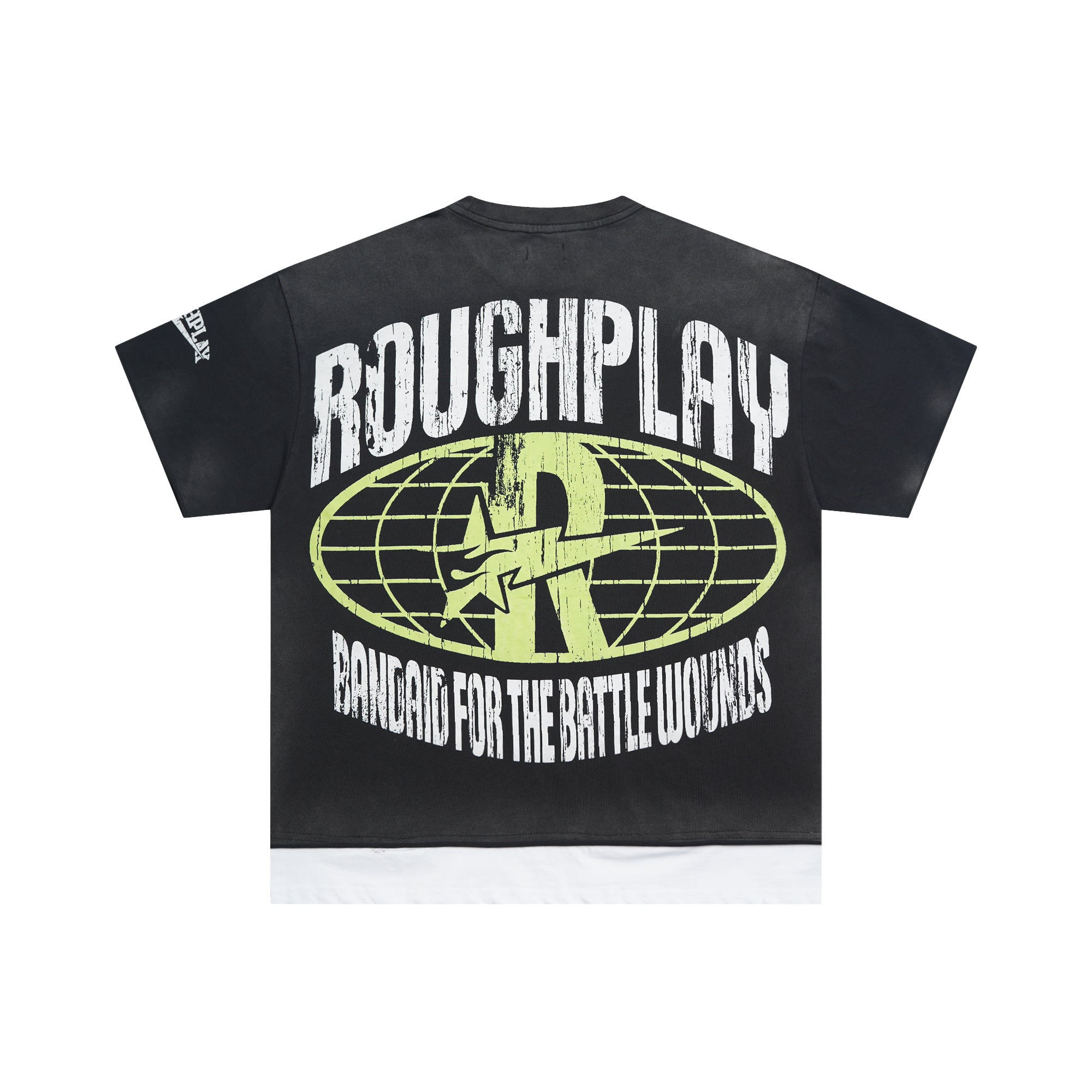 Roughplay Hip‑Hop Skull Smoke Graphic Oversized Tee