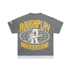 Roughplay Skeleton Guitarist Rhinestone Oversized Tee
