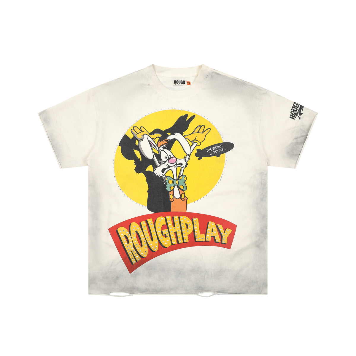 Roughplay Cartoon Rabbit Rhinestone Oversized Tee