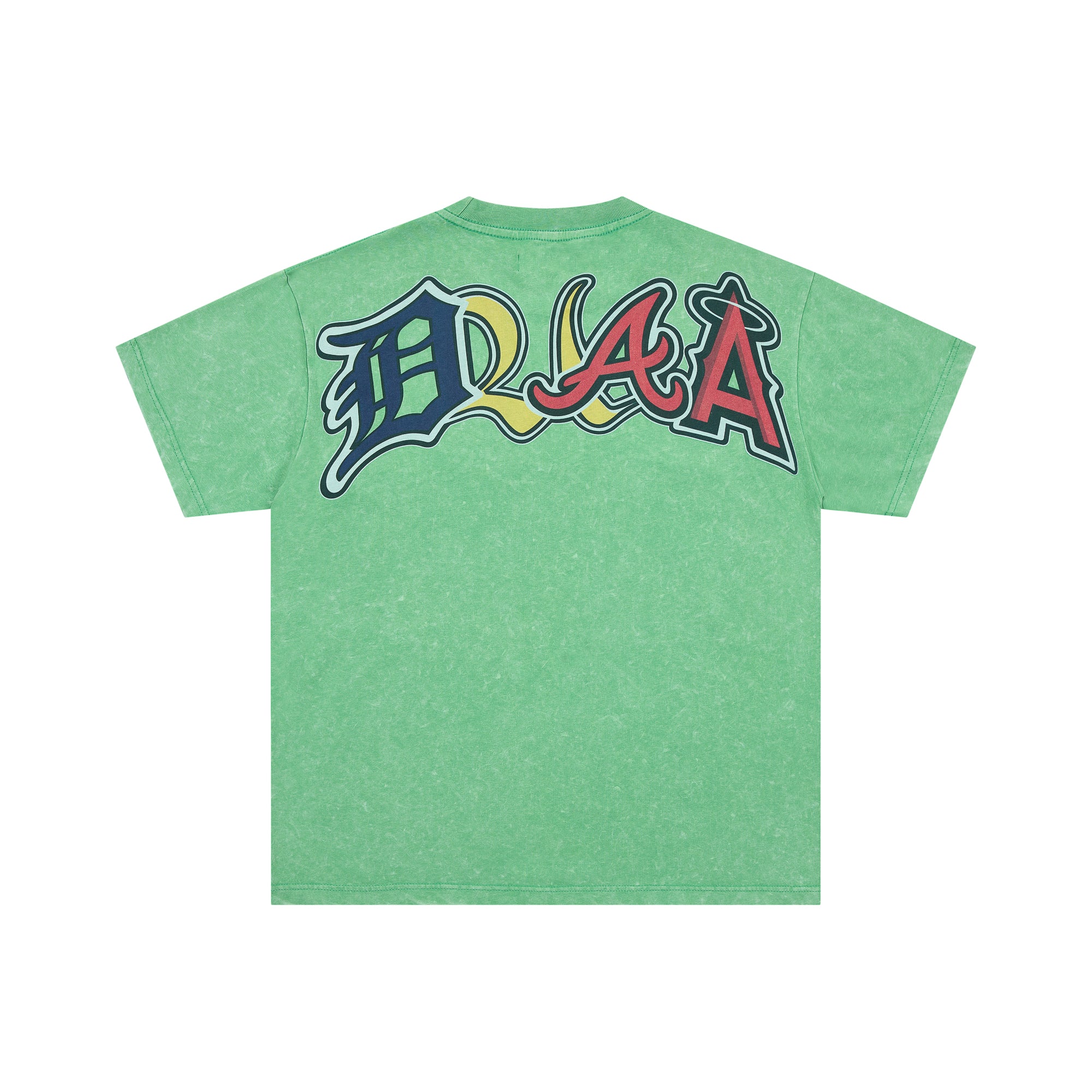 DUAA Vintage California Baseball Graffiti Front‑Back Print Tee