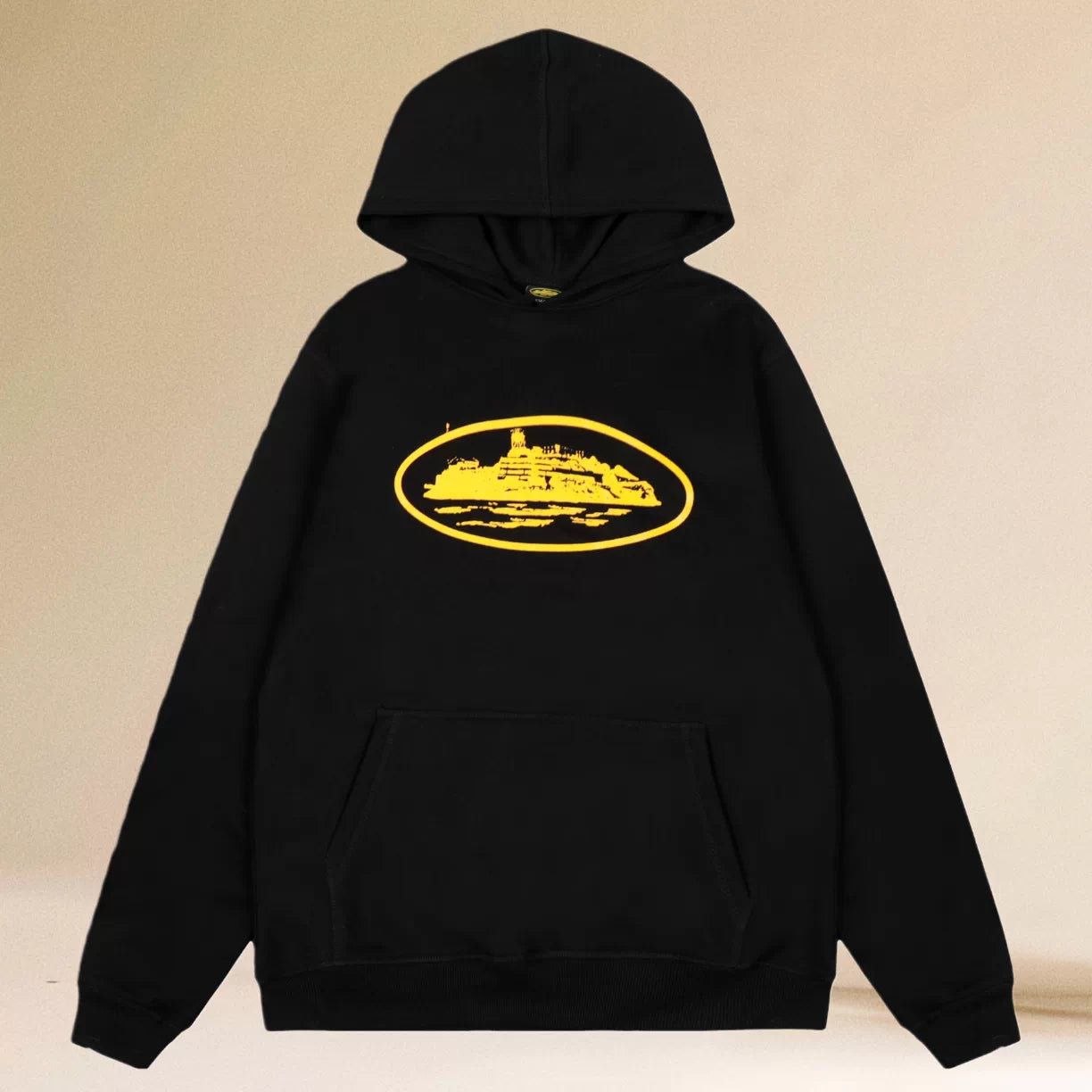 Corteiz orteiz Yellow Alcatraz Island Oval Logo Heavyweight Hoodie