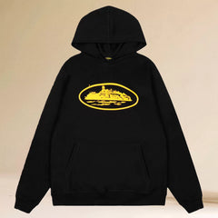 Corteiz orteiz Yellow Alcatraz Island Oval Logo Heavyweight Hoodie