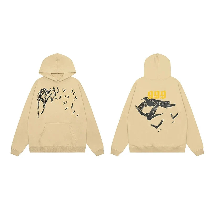 Revenge x Juice WRLD Beige 999 & Doves Pullover Hoodie