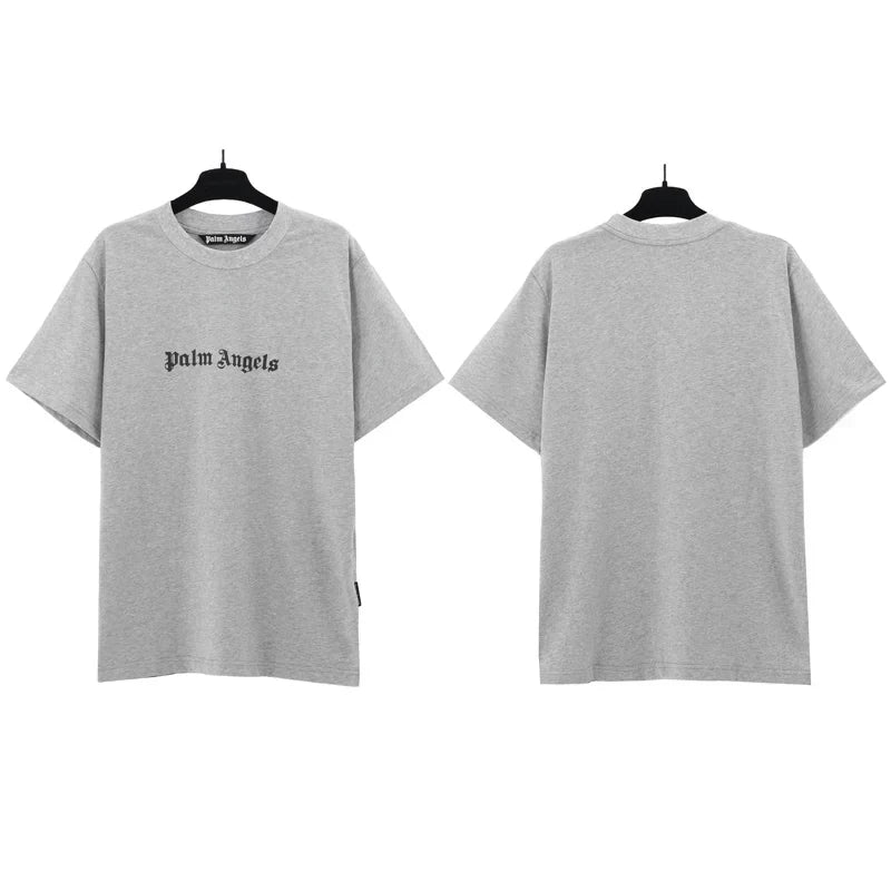 Palm Angels Classic Small Gothic Logo T-Shirt - Heather Grey