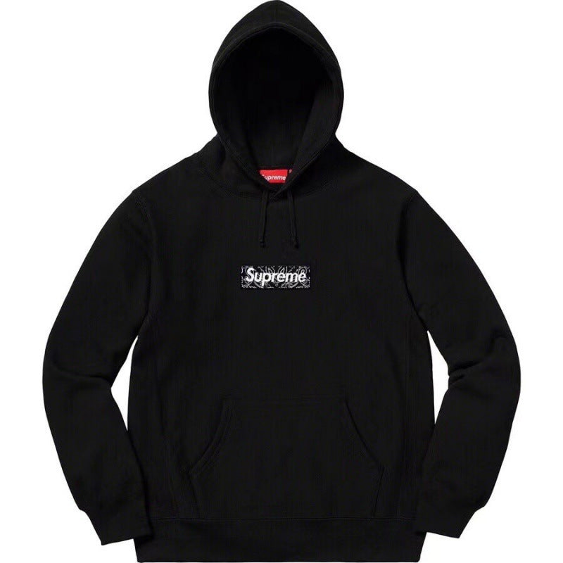 Supreme Bandana Box Logo Hooded Sweatshirt - Black