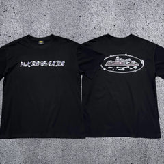 Corteiz CRTZ x Places + Faces Graphic Heavyweight Tee | Black Streetwear T-Shirt