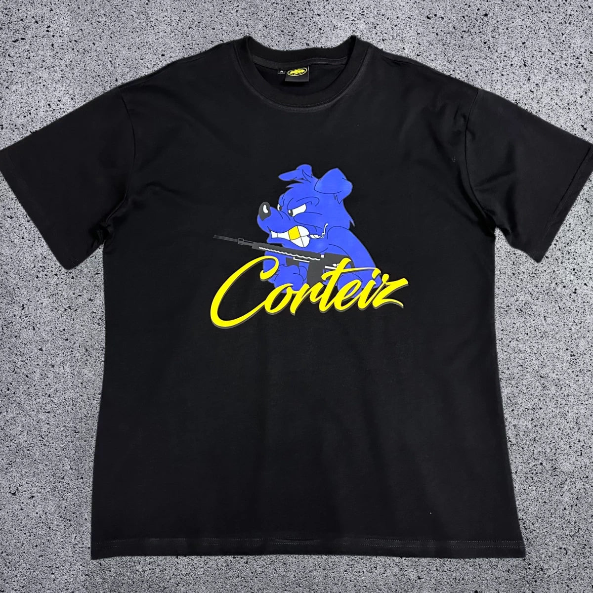 Corteiz CRTZ "Bulldog" Graphic Heavyweight Tee | Black Corteiz Streetwear T-Shirt