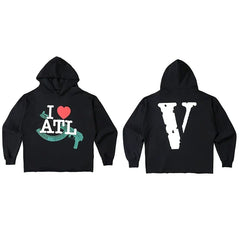 Vlone "I ❤️ ATL" Graphic Hoodie - Black