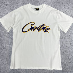 Corteiz Classic Star-Logo Graphic Tee - White & Navy Streetwear T-Shirt