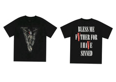 Vlone Religious Graphic T-Shirt - Black