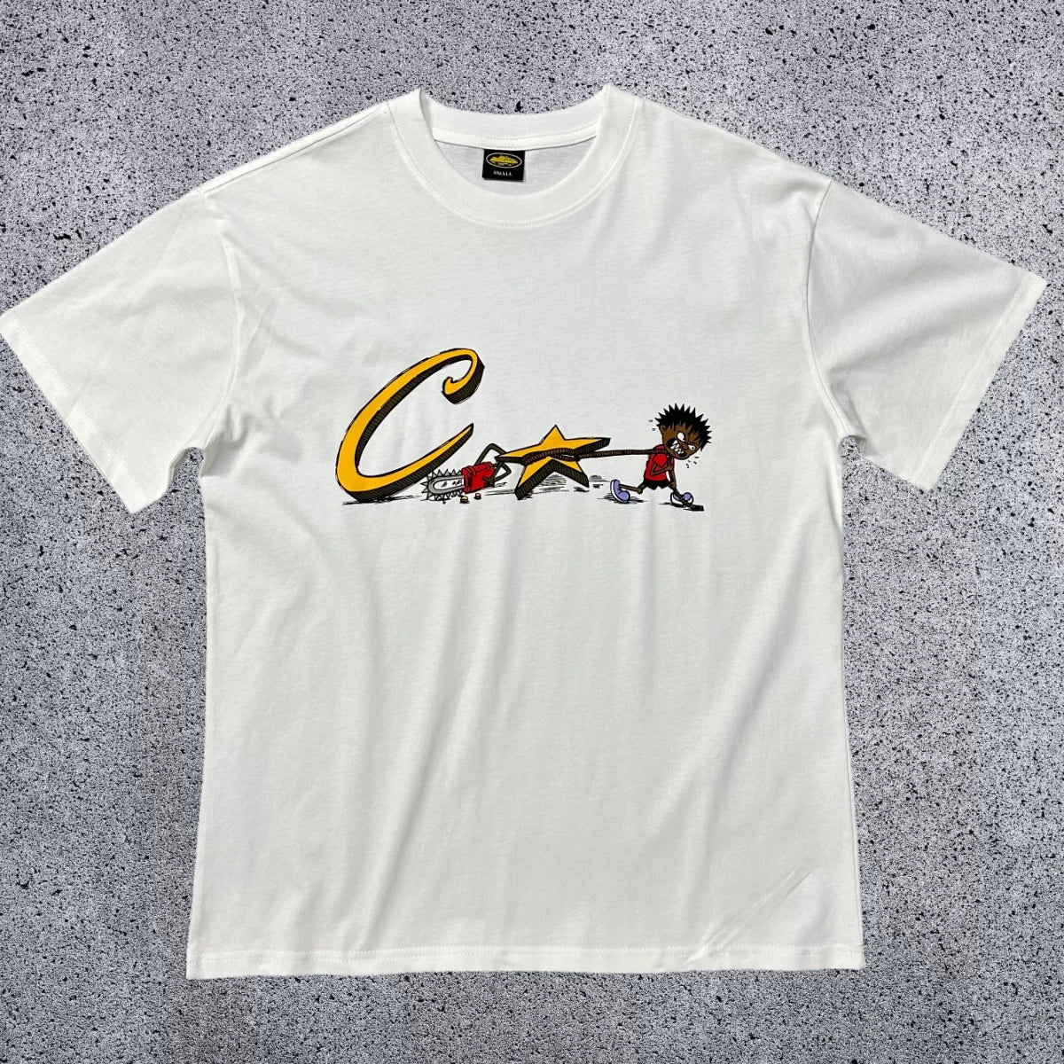 Corteiz CRTZ "Alcatraz" Graphic Heavyweight Tee | White Corteiz Streetwear T-Shirt