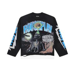 Roughplay Skull‑Brain Long‑Sleeve Tee