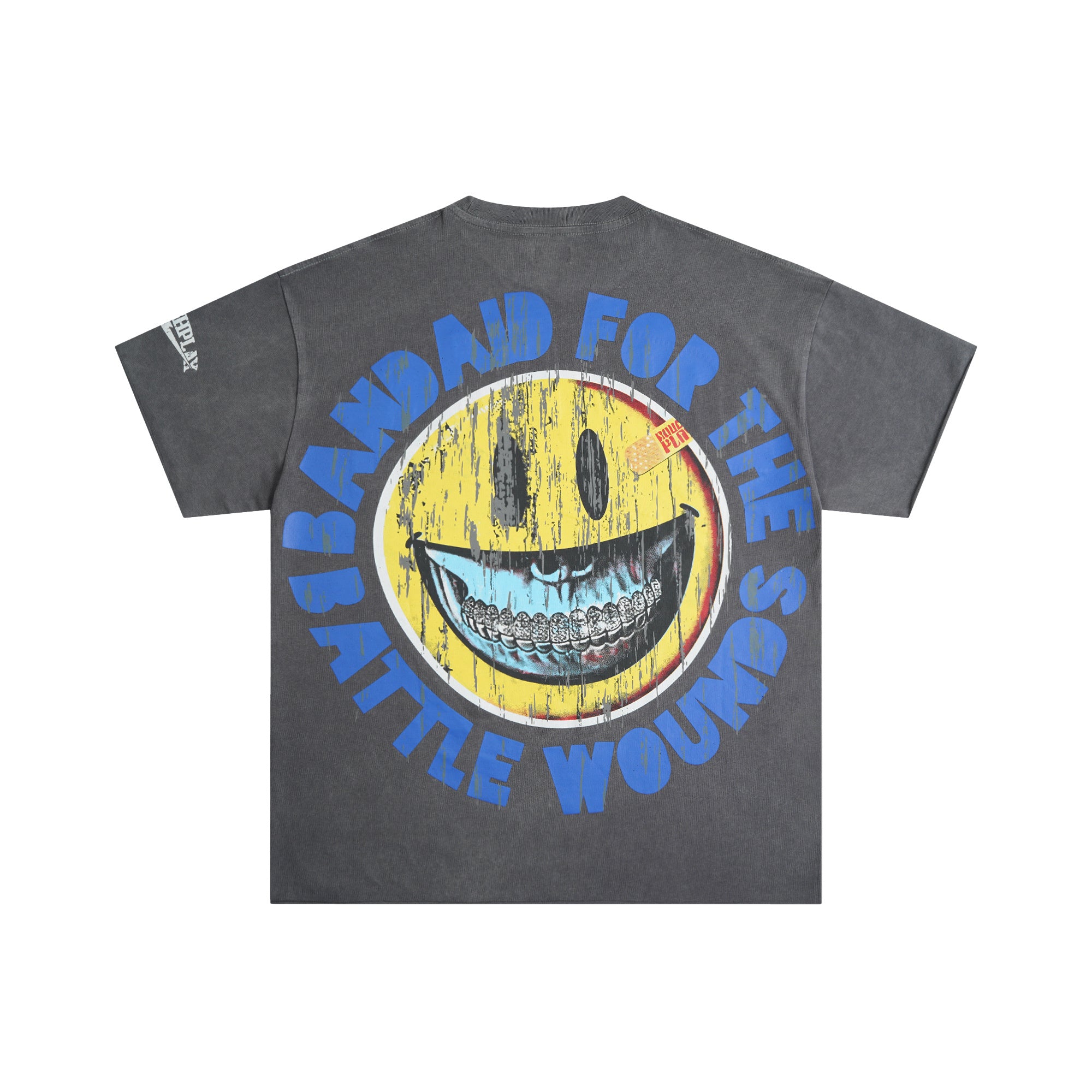 Roughplay Skull Baseball Player Rhinestone Oversized Tee