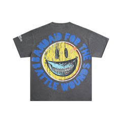 Roughplay Skull Baseball Player Rhinestone Oversized Tee