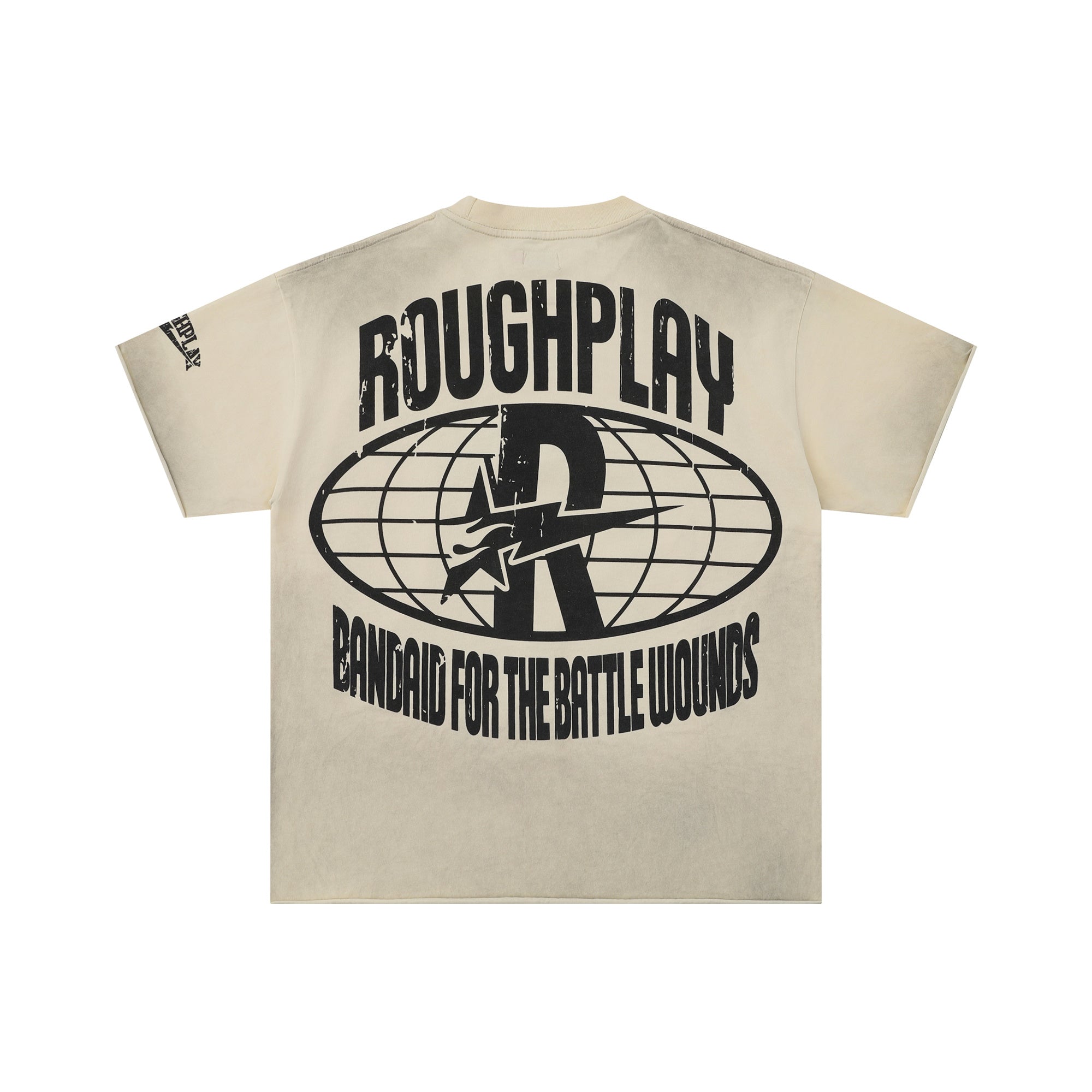 Roughplay Skull Portrait Slogan Oversized Tee