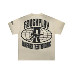 Roughplay Skull Portrait Slogan Oversized Tee