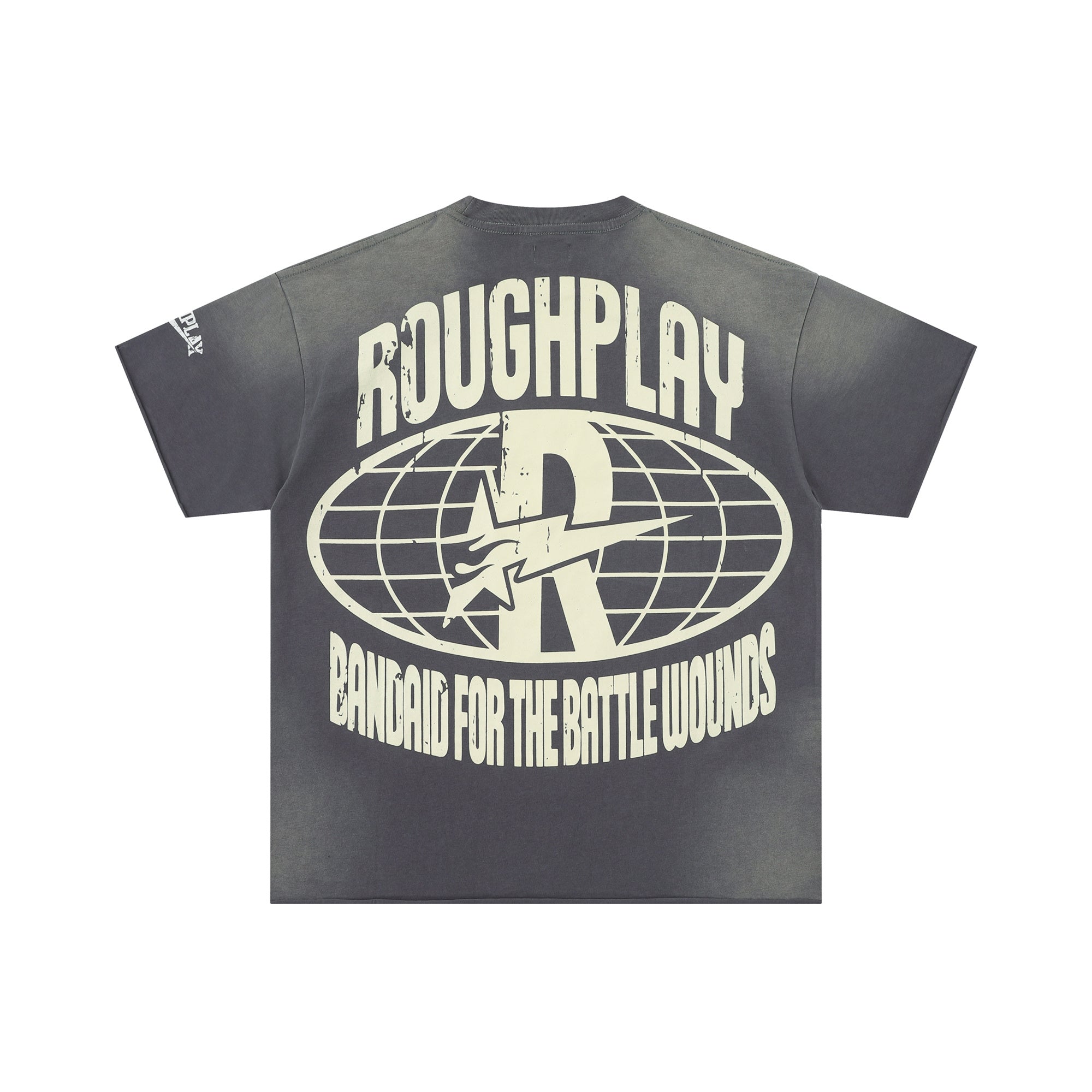 Roughplay Skull Portrait Slogan Oversized Tee