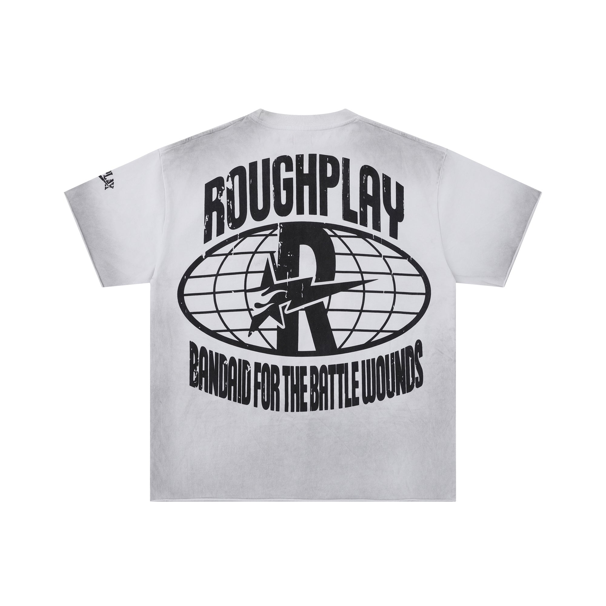 Roughplay Skull Portrait Slogan Oversized Tee