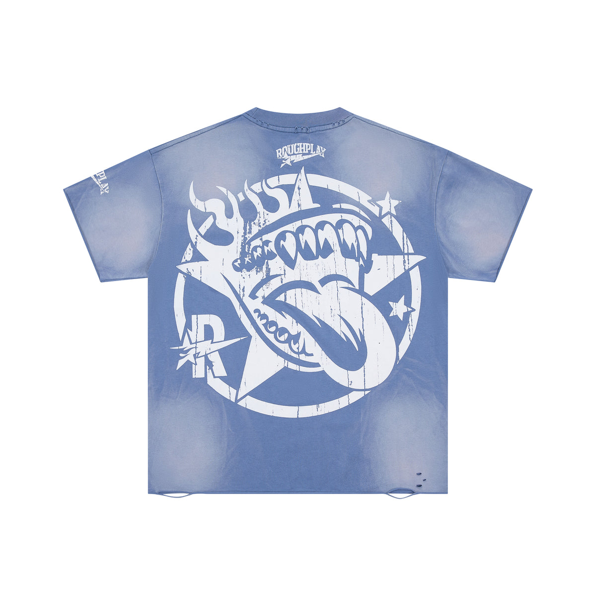 Roughplay Retro Sports Car Star‑Tongue Oversized Tee