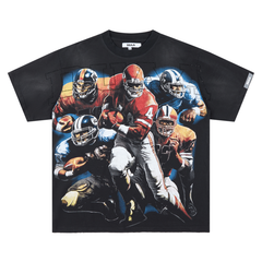 DUAA Vintage NFL Stars Rhinestone Oversized Tee